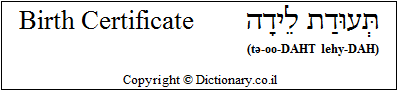 Birth Certificate