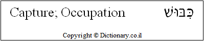 Capture; Occupation