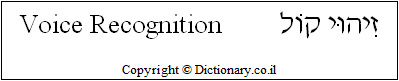 Voice Recognition