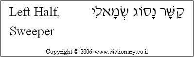 'Left Half' in Hebrew