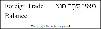 'Foreign Trade Balance' in Hebrew 'Foreign Trade Balance' in Hebrew