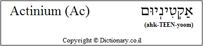 Actinium (Ac)