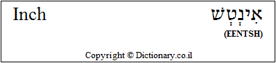 'Inch' in Hebrew