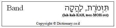 'Band' in Hebrew