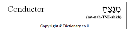 'Conductor' in Hebrew