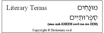 'Literary Terms' in Hebrew