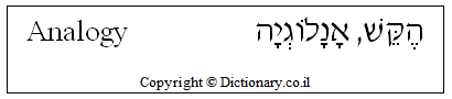 'Analogy' in Hebrew