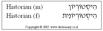 'Historian' in Hebrew