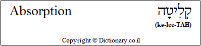 'Absorption' in Hebrew