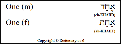 My Hebrew Dictionary: Numbers