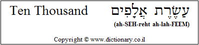'Ten Thousand' in Hebrew