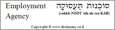 'Employment Agency' in Hebrew