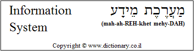 'Information System' in Hebrew