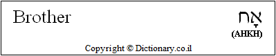 'Brother' in Hebrew 'Brother' in Hebrew